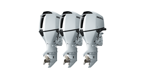 BF115, BF135 and BF150 front three-quarter facing engines.