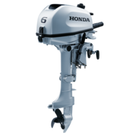 close up of honda bf 6 outboard motor