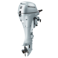 close up of honda bf 8 outboard engine
