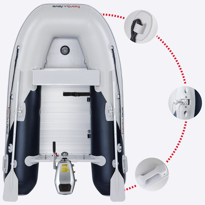 Birdseye view of Honda Inflateables, focusing on mod-cons.