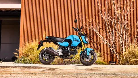 MSX125 Grom in blue side on static shot