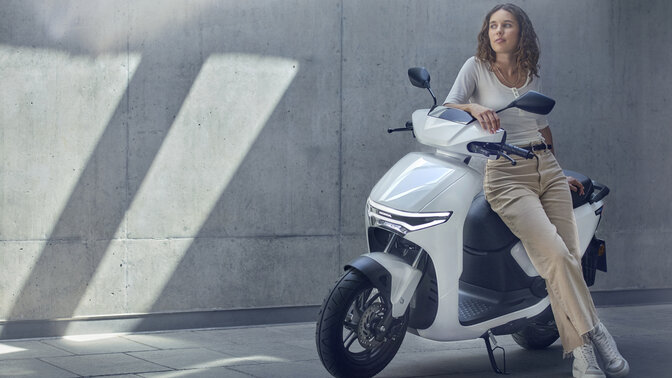 Honda Forza 350 static on location