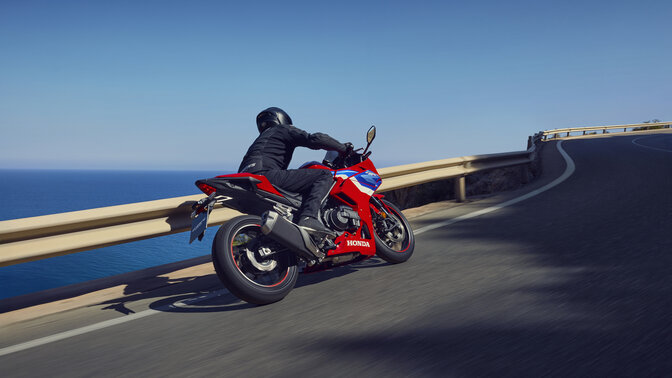 Honda Fireblade on the track