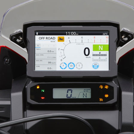 Honda Africa Twin, zoom on TFT display Apple CarPlay®