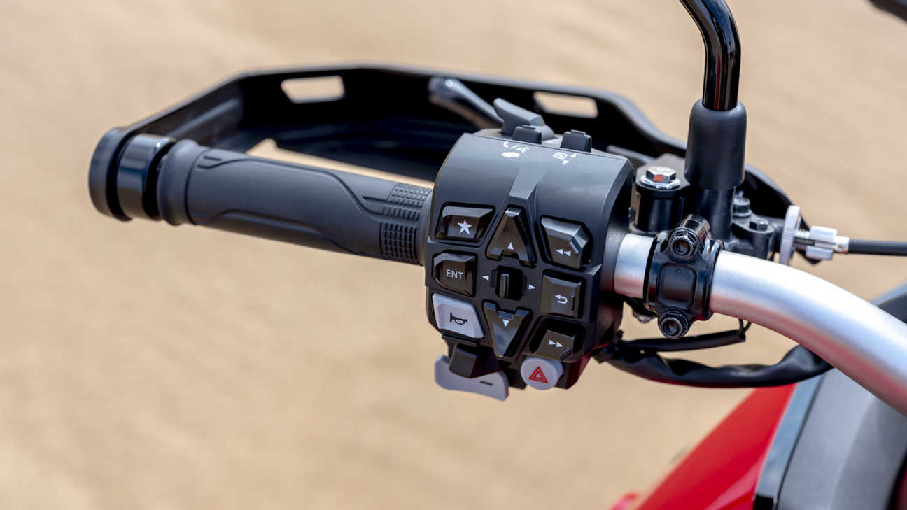 Honda Africa Twin, studio shot of riders view