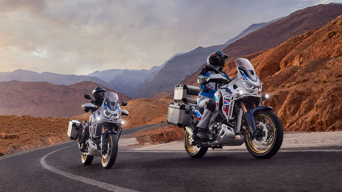 CRF1100 Africa Twin Adventure Sports in mountainous location.  