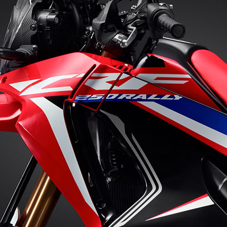 CRF250 Rally zoom on side panel