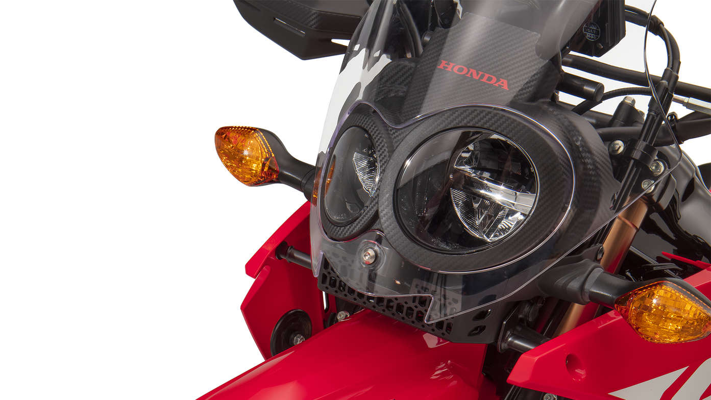 Honda CRF300 Rally Asymmetric LED headlights