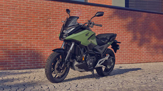 Honda NC750X motorcycle parked in a street location.