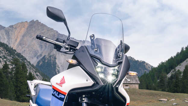 XL750 Transalp windscreen and LED headlight.