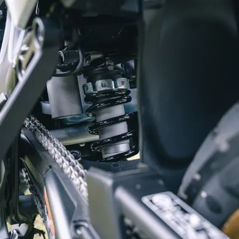 Close up of Xl750 Transalp suspension.