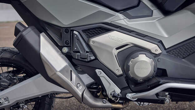 X-ADV close-up of engine.