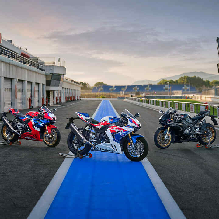 Honda supersport range on race track