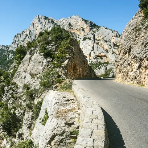 Gorges du Verdon (Alpes-de-Haute-Provence, Provence-Alpes-Cote d'Azur, France), famous canyon