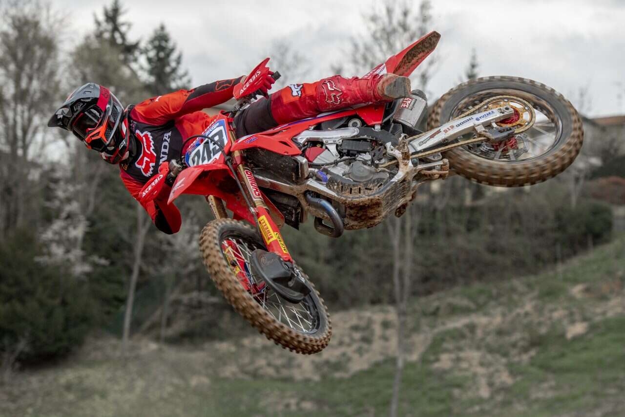 Tim Gajser riding a Honda CRF450R