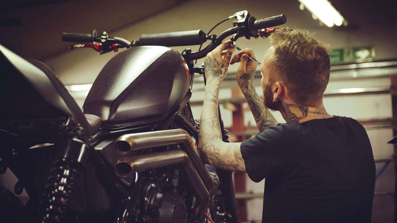 Russ Brown works on the CMX500 Rebel.