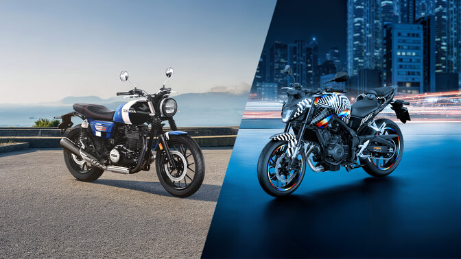 Customized motorcycles for both the CB500 Hornet and GB350S