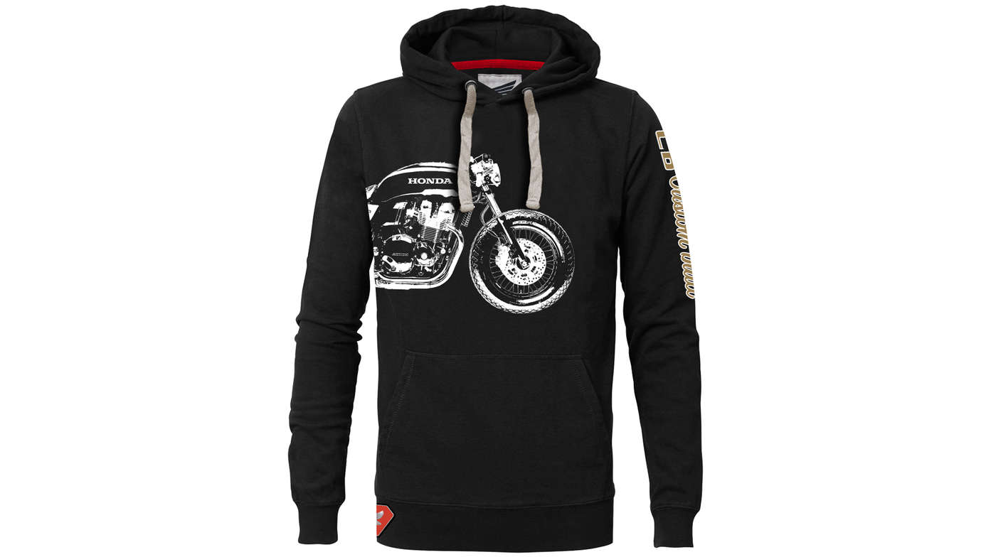 Black vintage Honda hoodie. 