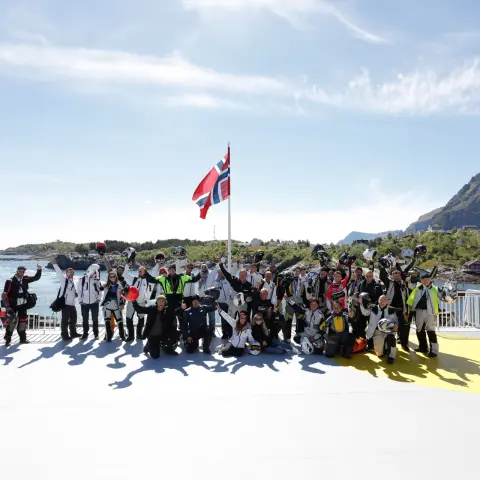 Group of riders in Iceland. 