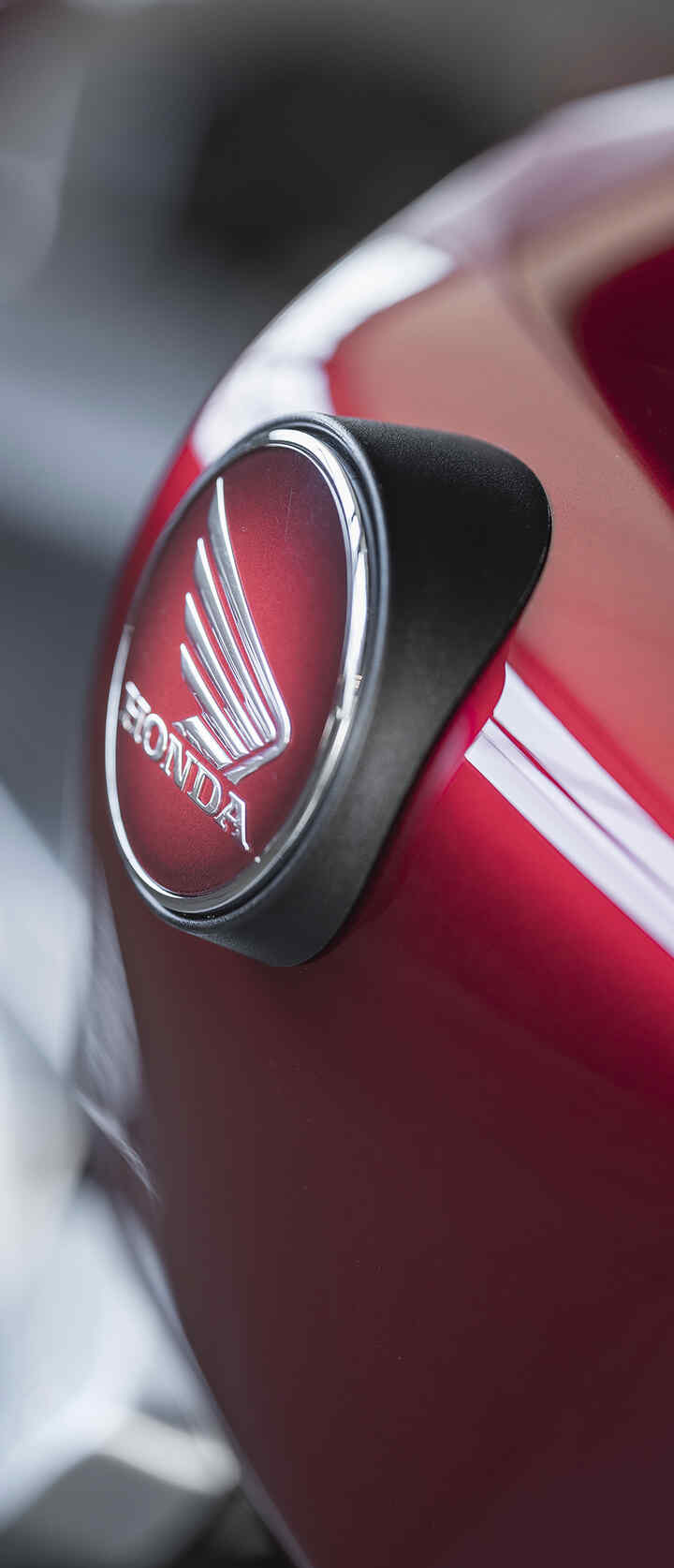 Honda motorcycle fuel tank with wings logo