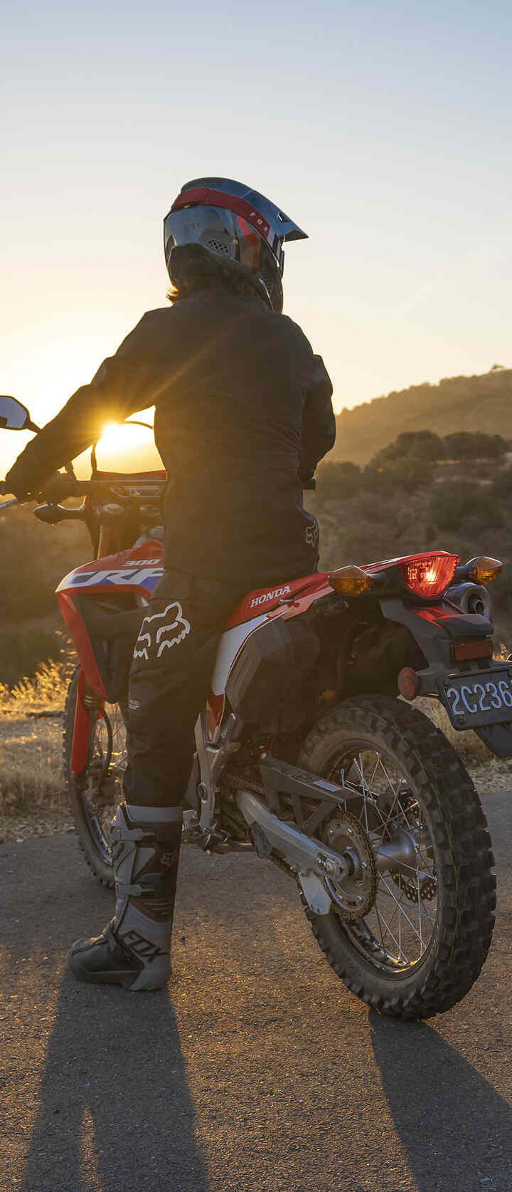 cRF300 parked up with sunset