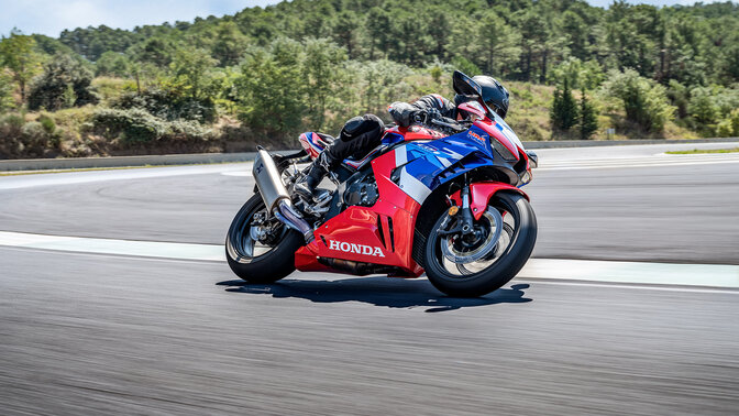 Honda CBR1000RR-R Grand Prix Red on race track