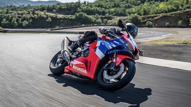 CBR1000RR-R Fireblade with rider on track