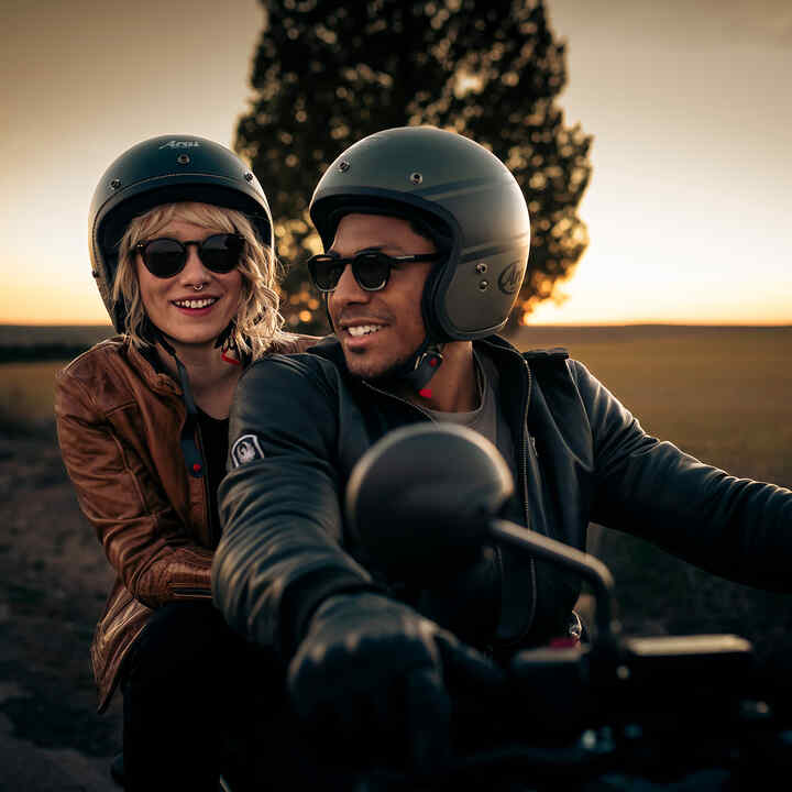 Static close-up of CMX1100 Rebel with pillion rider