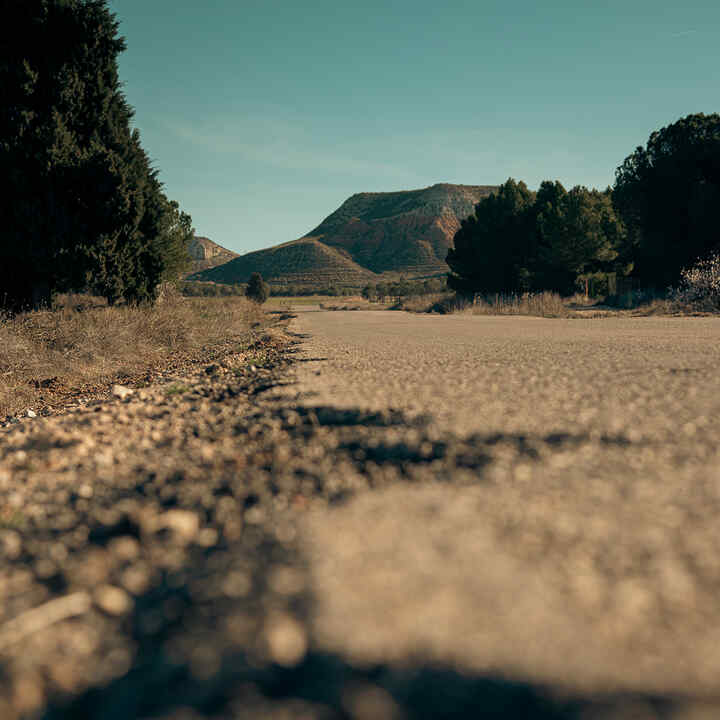 Empty road ahead no riders