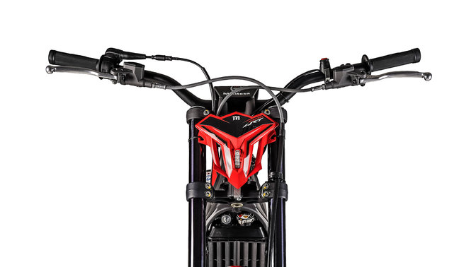 Close up of Honda Montesa Cota 4RT 260R handlebars from front.