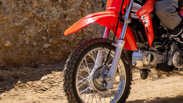 CRF110F Conventional  telescopic front forks