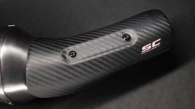 Static Hornet SC Project Muffler carbon heat shield