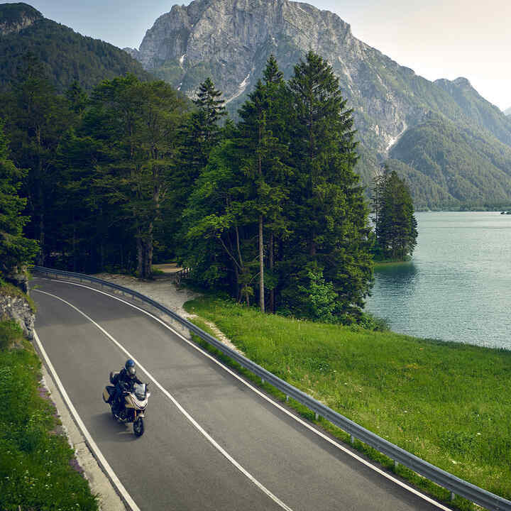 2025 NT1100 front three quarter shot on forest road