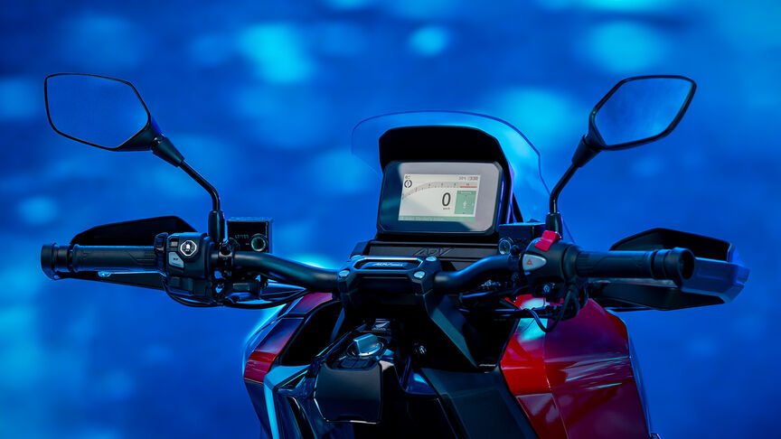 Front 3/4 Honda ADV350 in coastal location.