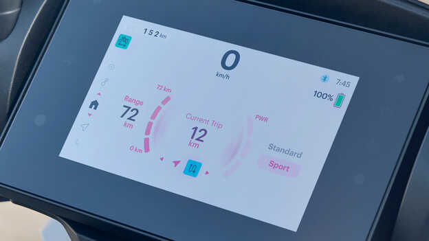 Close up of three riding modes.