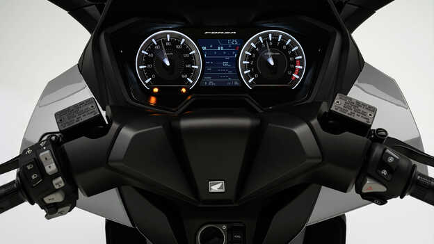 Honda Forza 125 rider view.