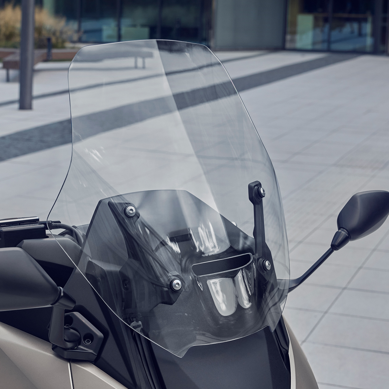 Close up of Forza 750 motorcycle electric screen
