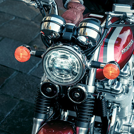 Close up shot of Honda CB1100EX lights.