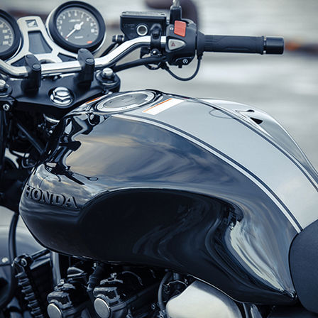 Close up of Honda CB1100 RS fuel tank.