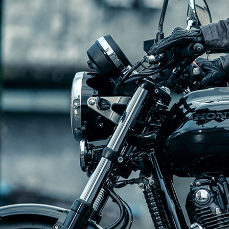 Close up of Honda CB1100 RS suspension.