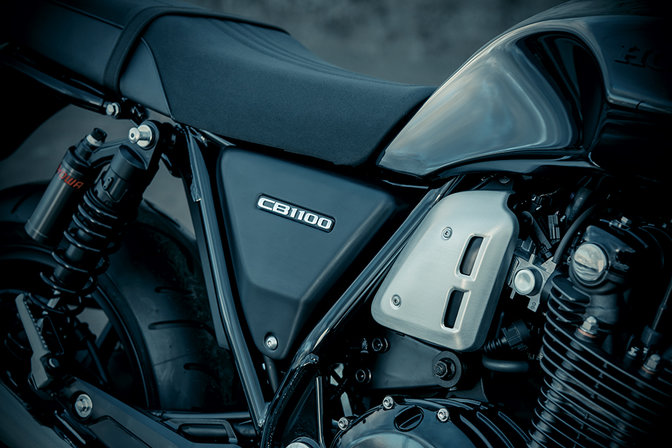 Close up of Honda CB1100 RS side panel.