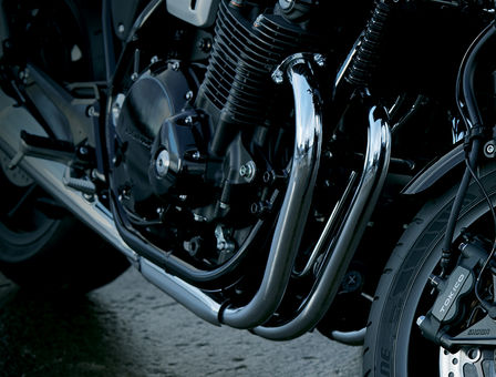 Close up of Honda CB1100 RS exhaust.