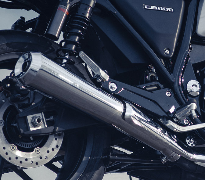 Close up of Honda CB1100 RS engine.