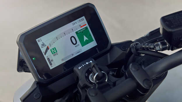 Honda CB750 Hornet TFT display with navigation.