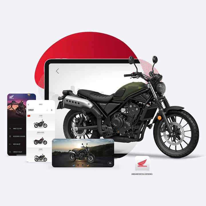 Honda motorcycles experience app with CL500.