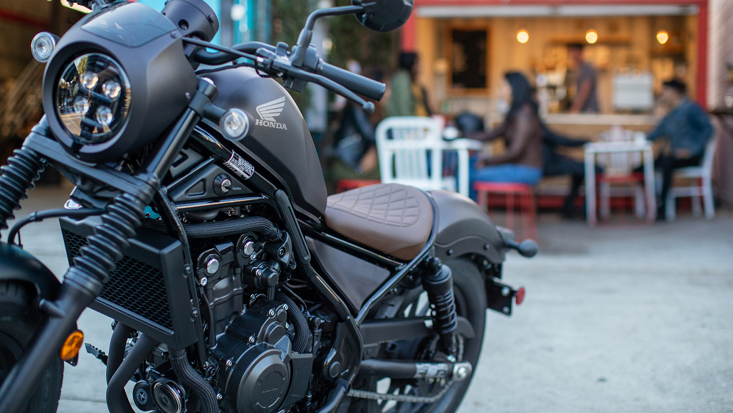 CMX500 Rebel rider shot.
