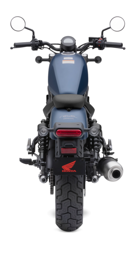 Rear facing Honda CMX500 Rebel.