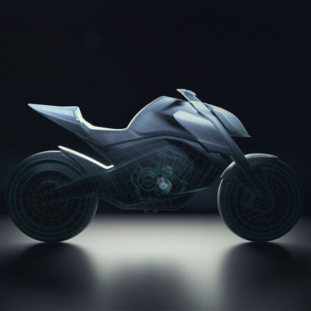 Concept image of side view Honda Hornet.