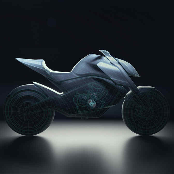 Concept image of side view Honda Hornet.