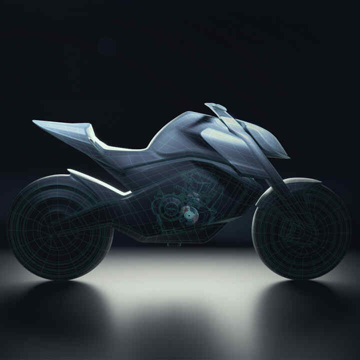 Side view of Honda Hornet concept artwork.